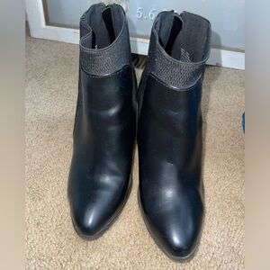 Women's Black Ankle Boots - Size 7